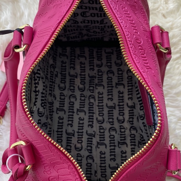 💓 Juicy Couture Deboss Logo Raspberry Speedy Satchel - Picture 10 of 10